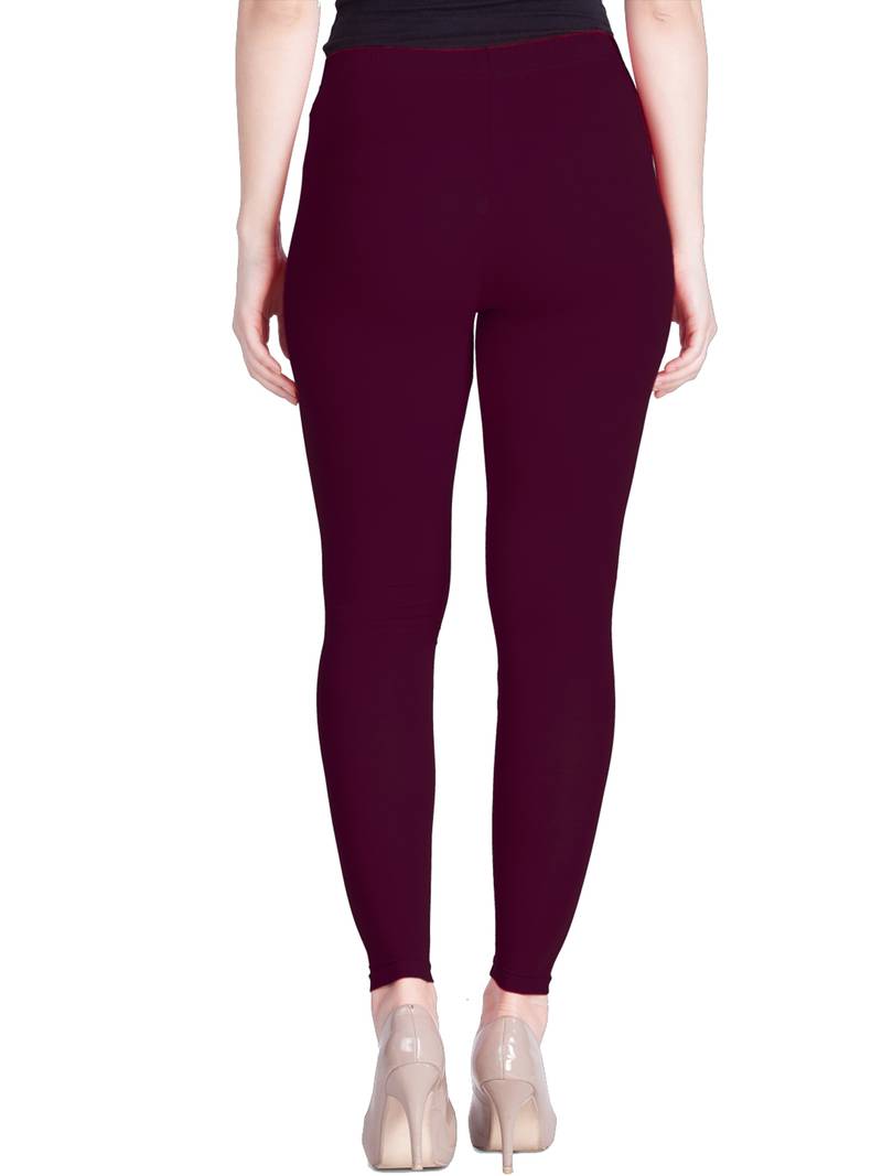  Lyra Dark Violet Free Size Ankle Leggings