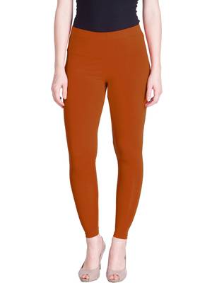  Lyra Dark Rust Free Size Ankle Leggings 1