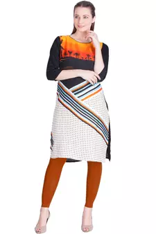  Lyra Dark Rust Free Size Ankle Leggings