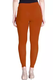  Lyra Dark Rust Free Size Ankle Leggings