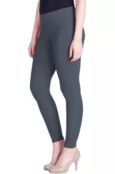  Lyra Steel Grey Free Size Ankle Leggings