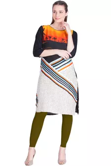  Lyra Chatni Green Free Size Ankle Leggings