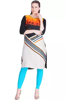  Lyra Powder Blue Free Size Ankle Leggings
