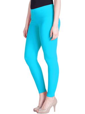  Lyra Powder Blue Free Size Ankle Leggings 3