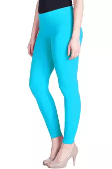  Lyra Powder Blue Free Size Ankle Leggings