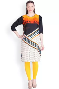  Lyra Yellow Free Size Ankle Leggings