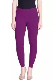  Lyra Pure Purple Free Size Ankle Leggings