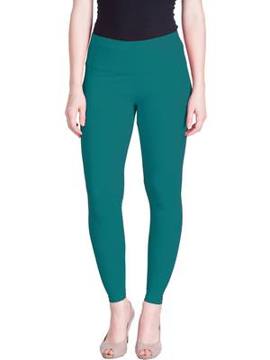  Lyra Sea Green Free Size Ankle Leggings 1