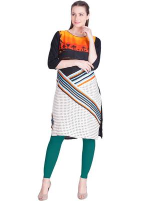  Lyra Peacock Free Size Ankle Leggings 2