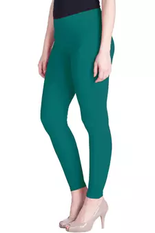  Lyra Peacock Free Size Ankle Leggings