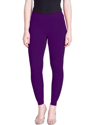  Lyra Brinjal Free Size Ankle Leggings 1