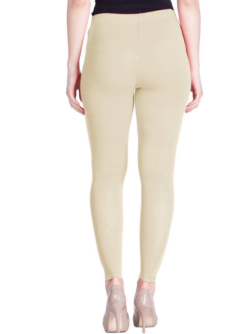  Lyra Cream Free Size Ankle Leggings