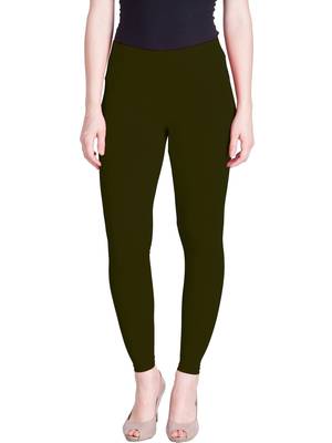  Lyra Olive Free Size Ankle Leggings 1