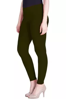  Lyra Olive Free Size Ankle Leggings
