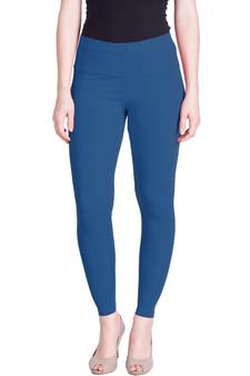  Lyra Denim Blue Free Size Ankle Leggings