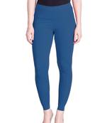 Lyra Denim Blue Free Size Ankle Leggings