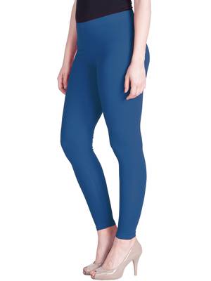  Lyra Denim Blue Free Size Ankle Leggings 3