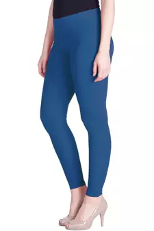  Lyra Denim Blue Free Size Ankle Leggings