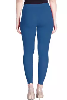  Lyra Denim Blue Free Size Ankle Leggings