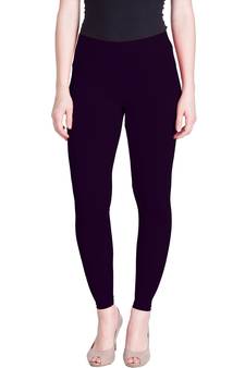  Lyra Plum Free Size Ankle Leggings