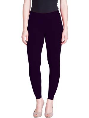  Lyra Plum Free Size Ankle Leggings 1