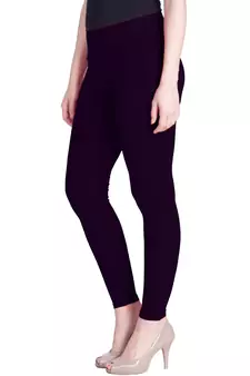  Lyra Plum Free Size Ankle Leggings