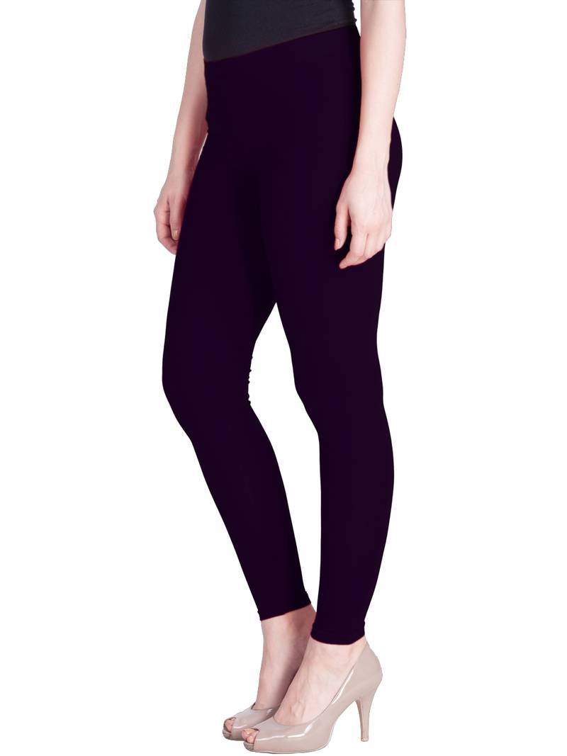  Lyra Plum Free Size Ankle Leggings
