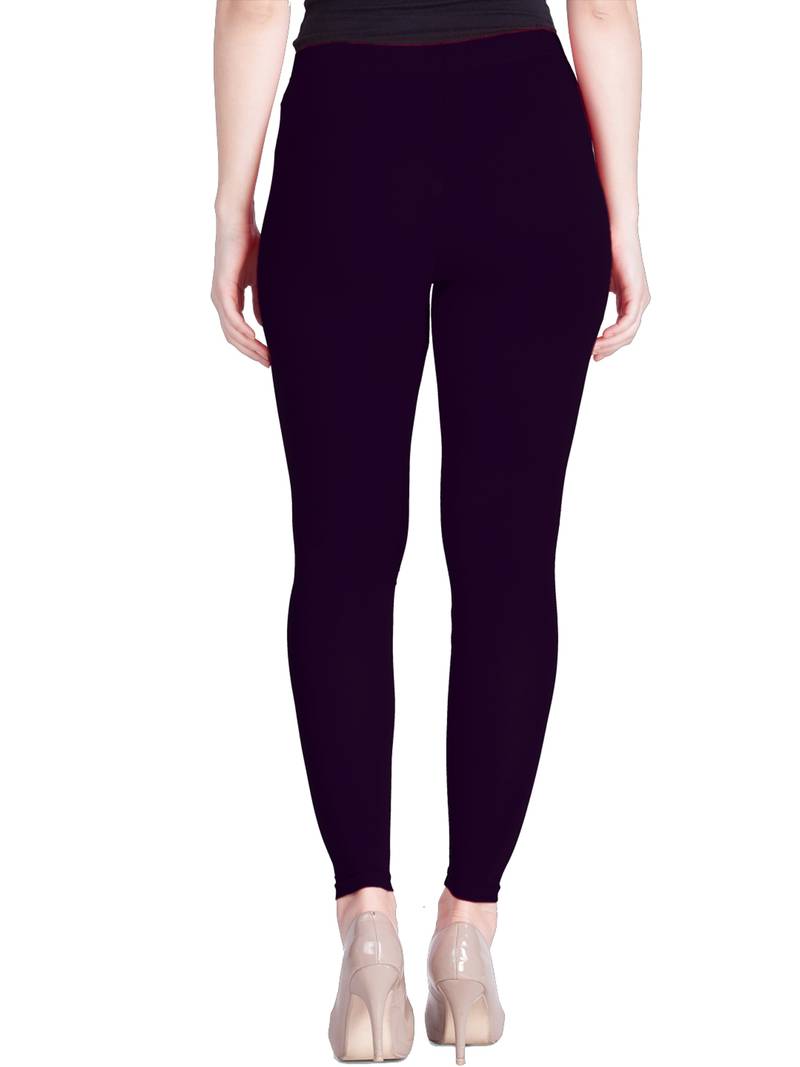  Lyra Plum Free Size Ankle Leggings