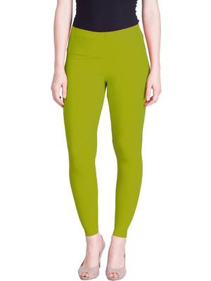  Lyra Yellow Green Free Size Ankle Leggings 1