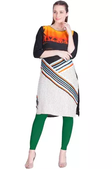  Lyra Forest Green Free Size Ankle Leggings