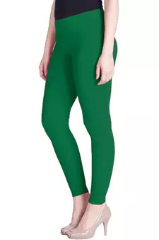  Lyra Forest Green Free Size Ankle Leggings