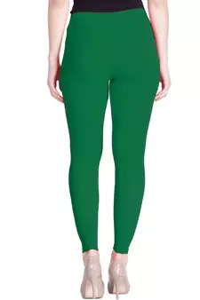  Lyra Forest Green Free Size Ankle Leggings