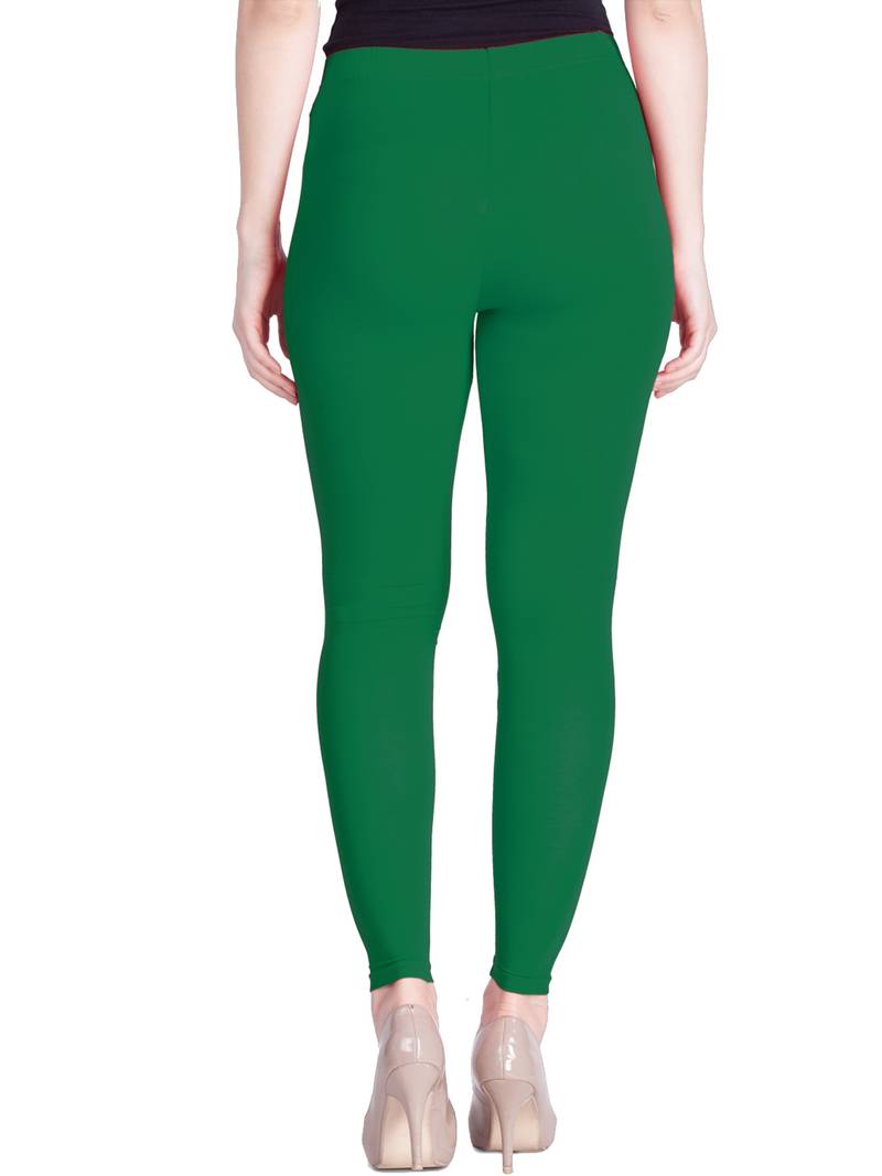  Lyra Forest Green Free Size Ankle Leggings