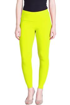 Lux Lyra Neon Lemon Free Size Ankle Leggings