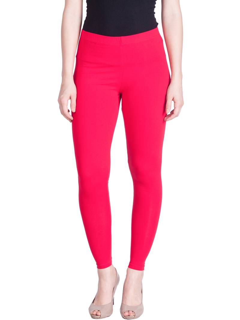 Lux Lyra Neon Pink Free Size Ankle Leggings