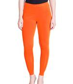 Lux Lyra Neon Orange Free Size Ankle Leggings