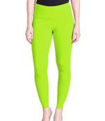 Lux Lyra Neon Green Free Size Ankle Leggings