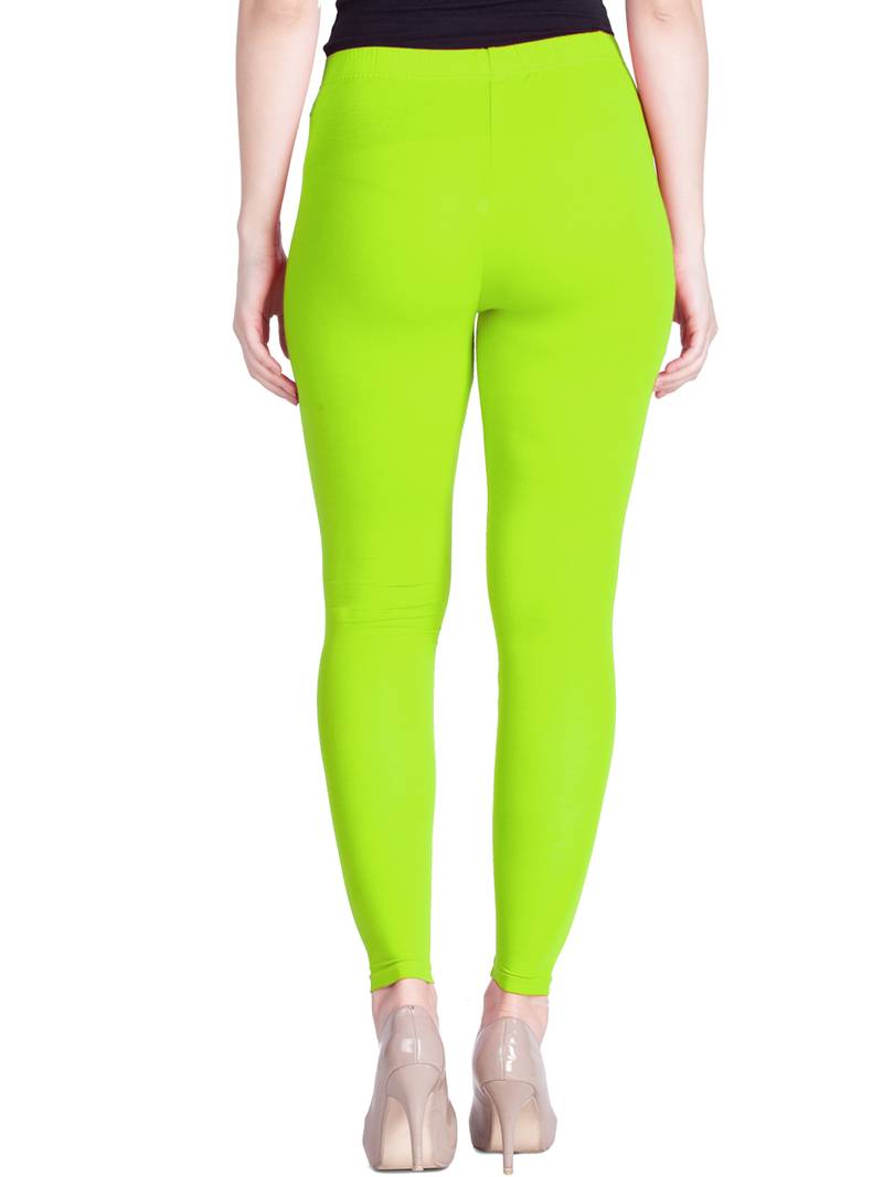 Lux Lyra Neon Green Free Size Ankle Leggings