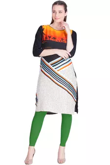  Lyra Grass Green Free Size Ankle Leggings