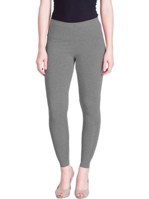 Lux Lyra Grey Melange Free Size Ankle Leggings 1