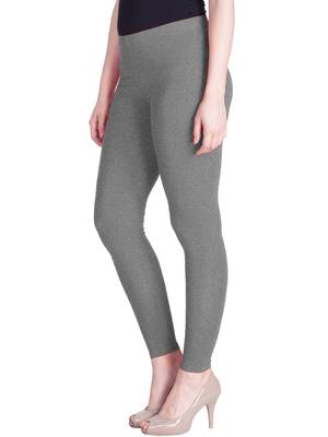 Lux Lyra Grey Melange Free Size Ankle Leggings 2