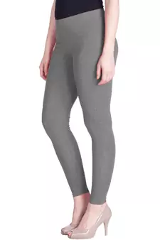 Lux Lyra Grey Melange Free Size Ankle Leggings