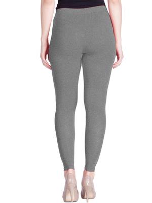 Lux Lyra Grey Melange Free Size Ankle Leggings 3
