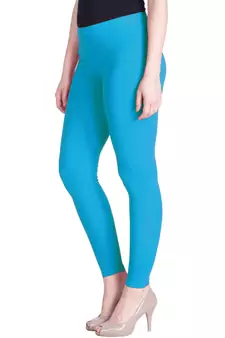  Lyra Blue Sapphire Free Size Ankle Leggings