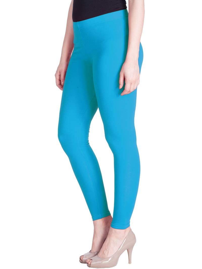  Lyra Blue Sapphire Free Size Ankle Leggings