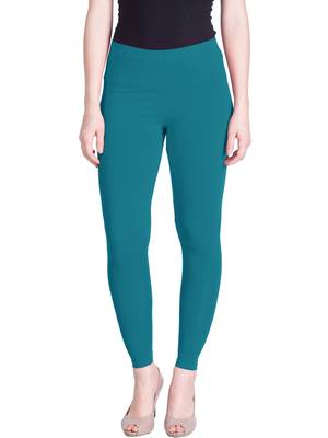  Lyra Aqua Blue Free Size Ankle Leggings 1