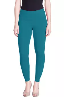  Lyra Aqua Blue Free Size Ankle Leggings