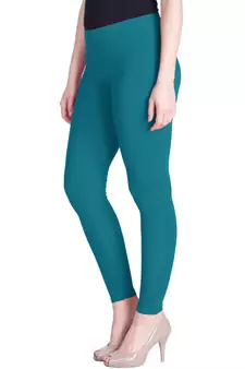  Lyra Aqua Blue Free Size Ankle Leggings
