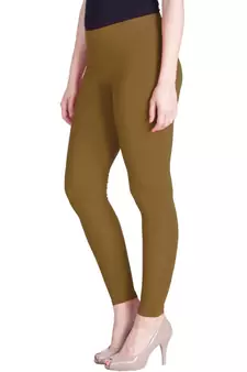  Lyra Peanut Brown Free Size Ankle Leggings