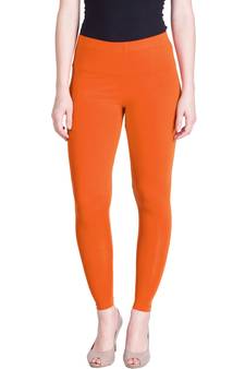  Lyra Carrot Orange Free Size Ankle Leggings